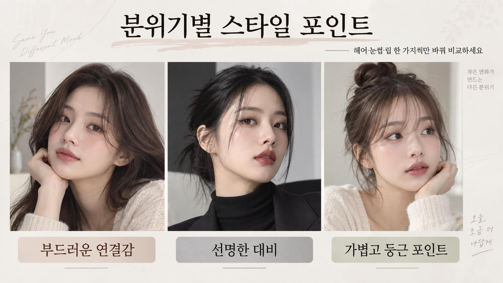 강아지상 고양이상 토끼상 비교 정보카드