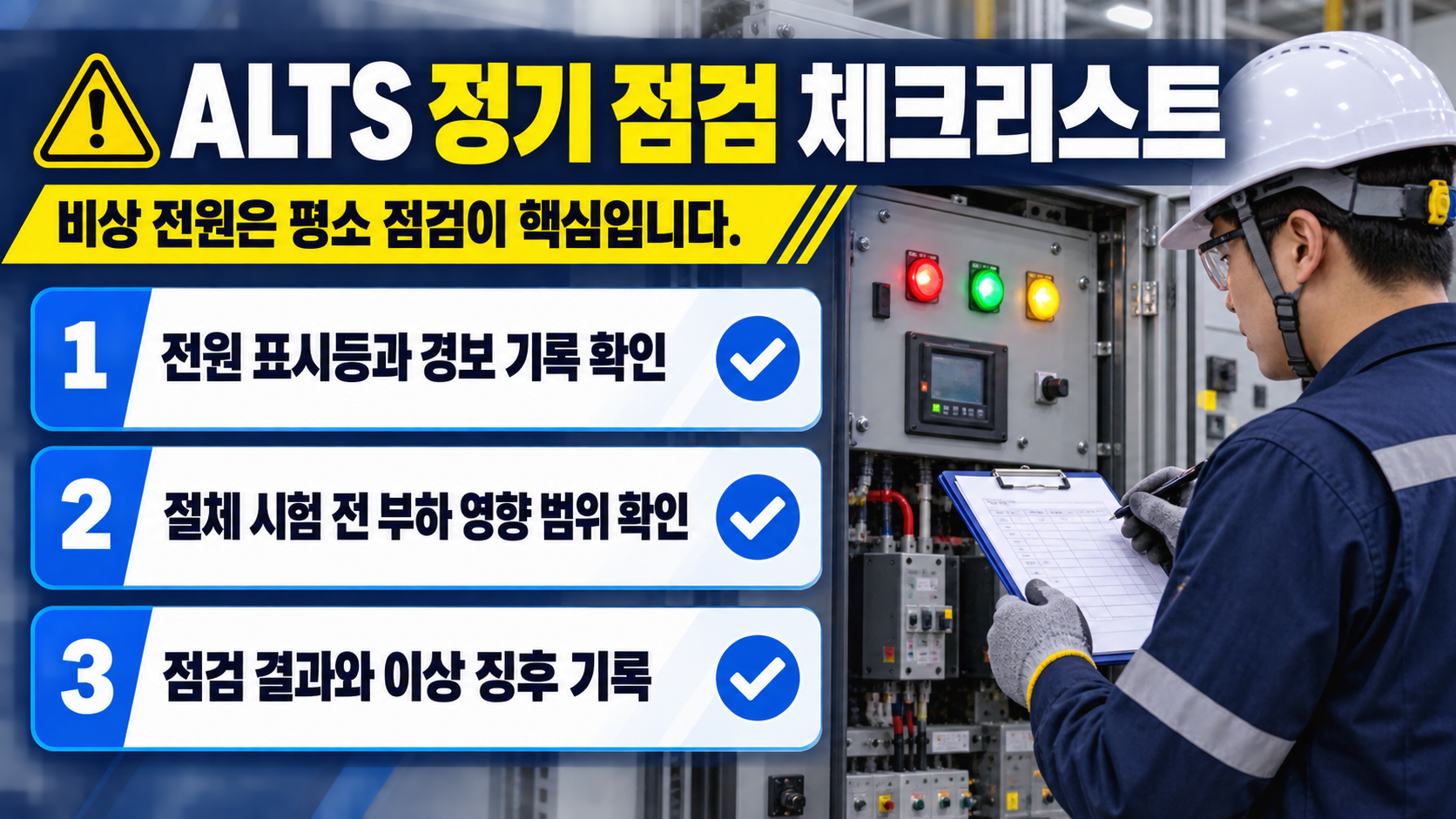 자동부하 전환개폐기 점검 체크리스트 정보카드