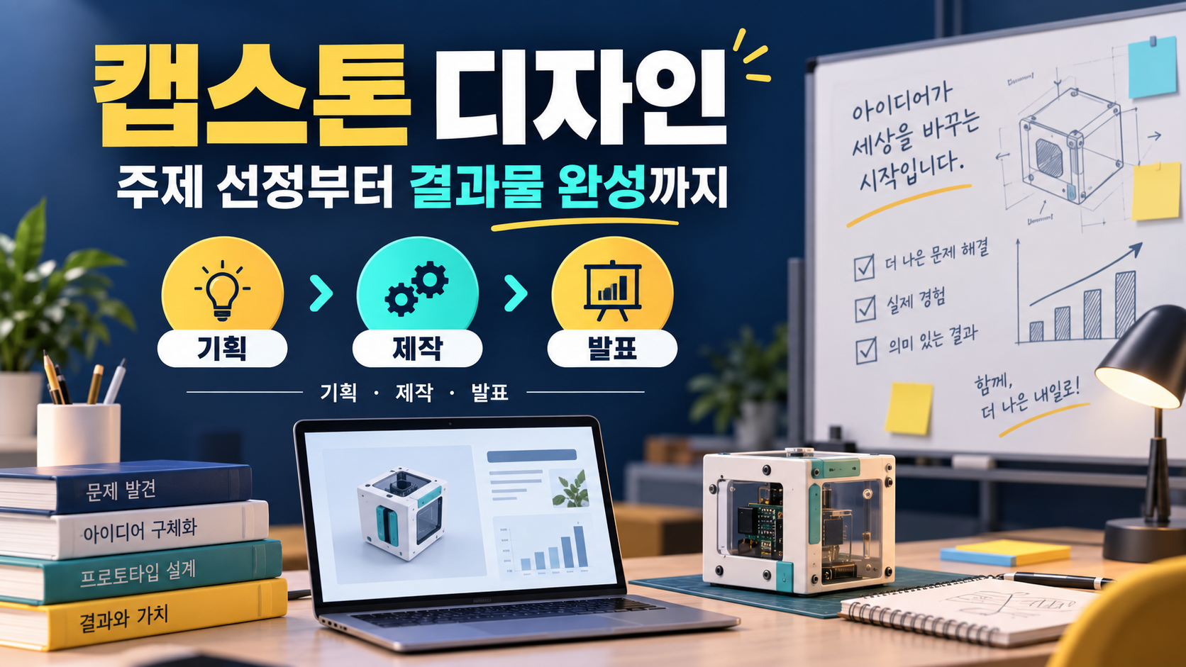 캡스톤 디자인 프로젝트 과정을 설명하는 한국형 정보카드