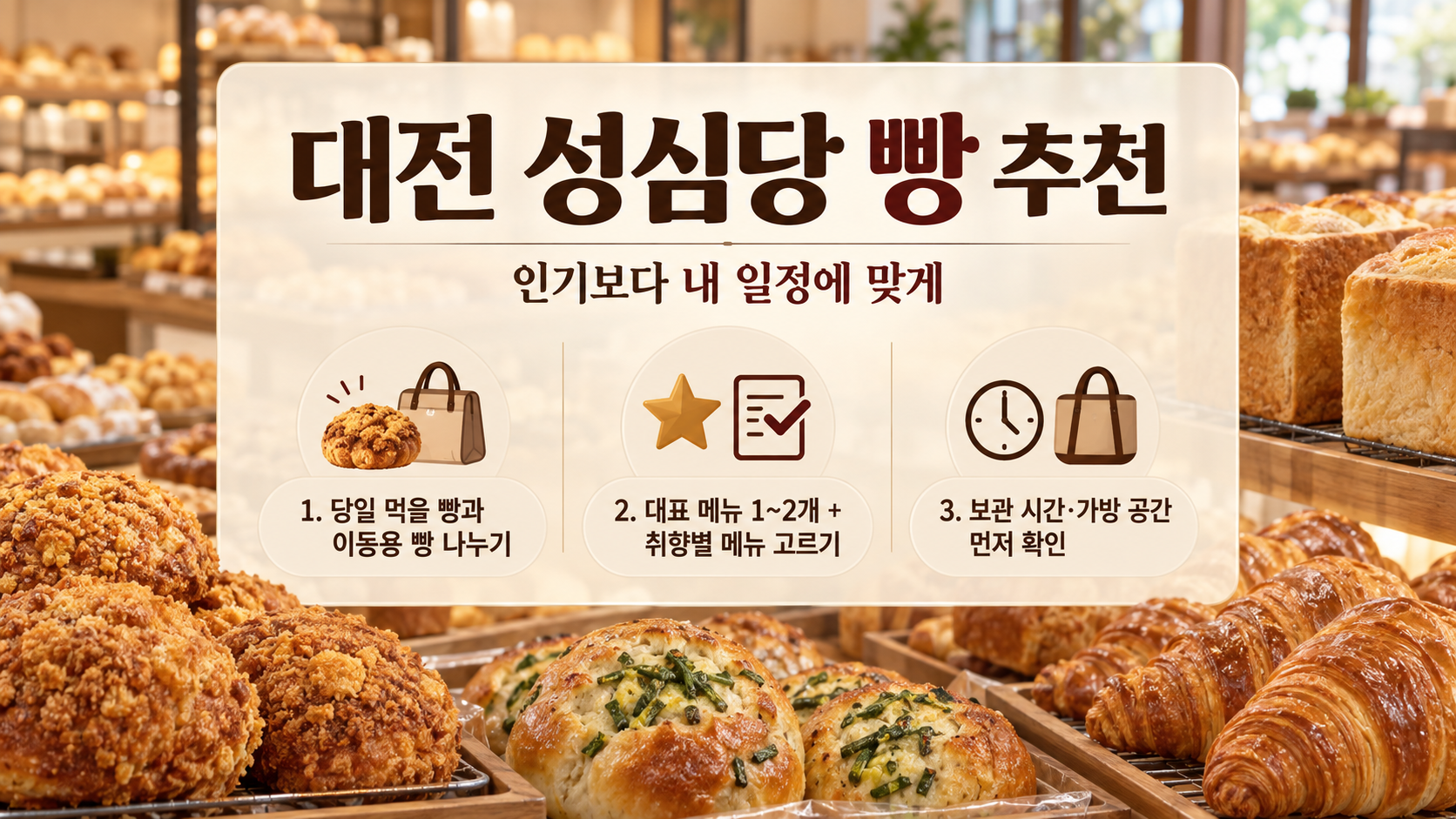 대전 성심당 빵 추천 핵심 기준을 정리한 한국어 정보카드