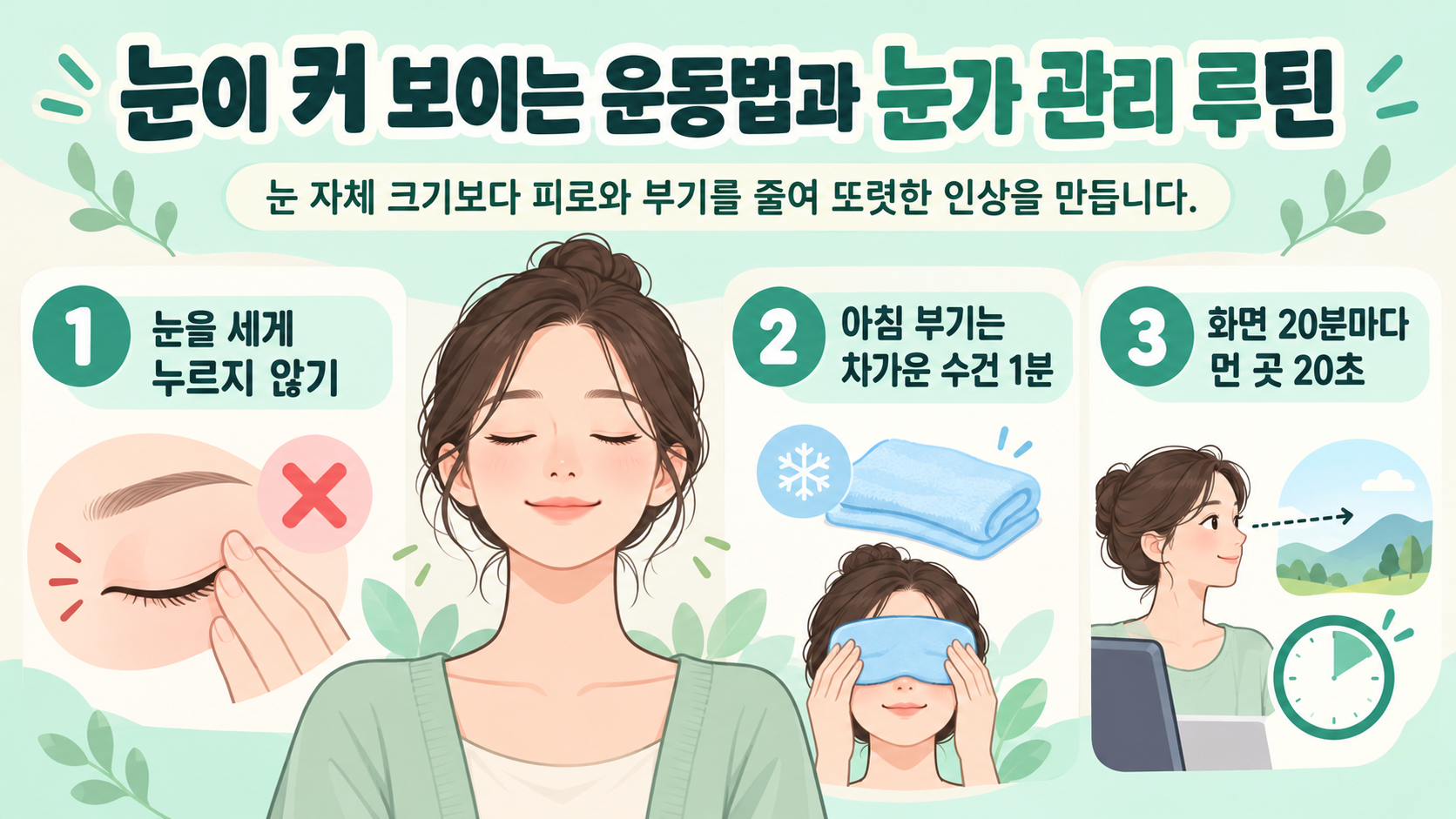 눈가 관리 루틴 핵심 정보를 담은 카드