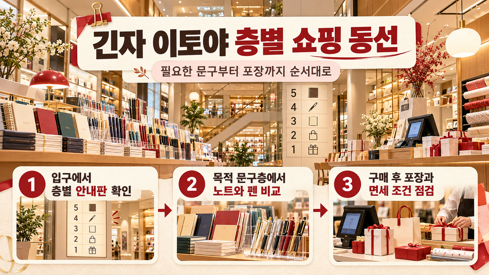 이토야 층별 쇼핑 동선 안내