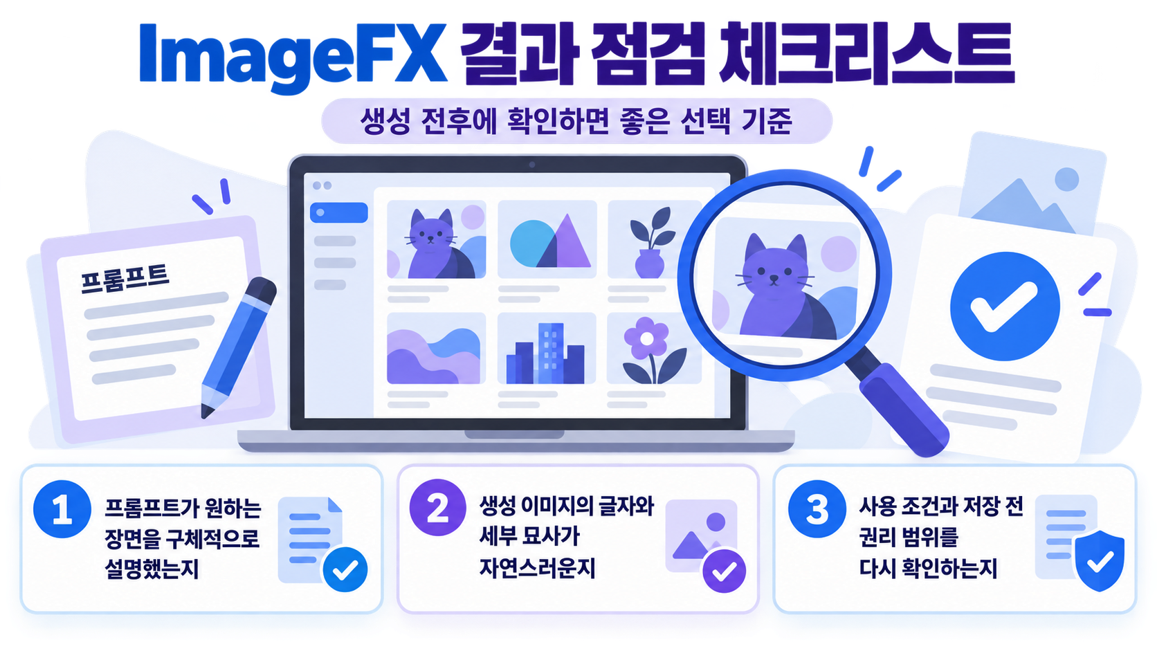 ImageFX 결과 이미지 선택 체크리스트