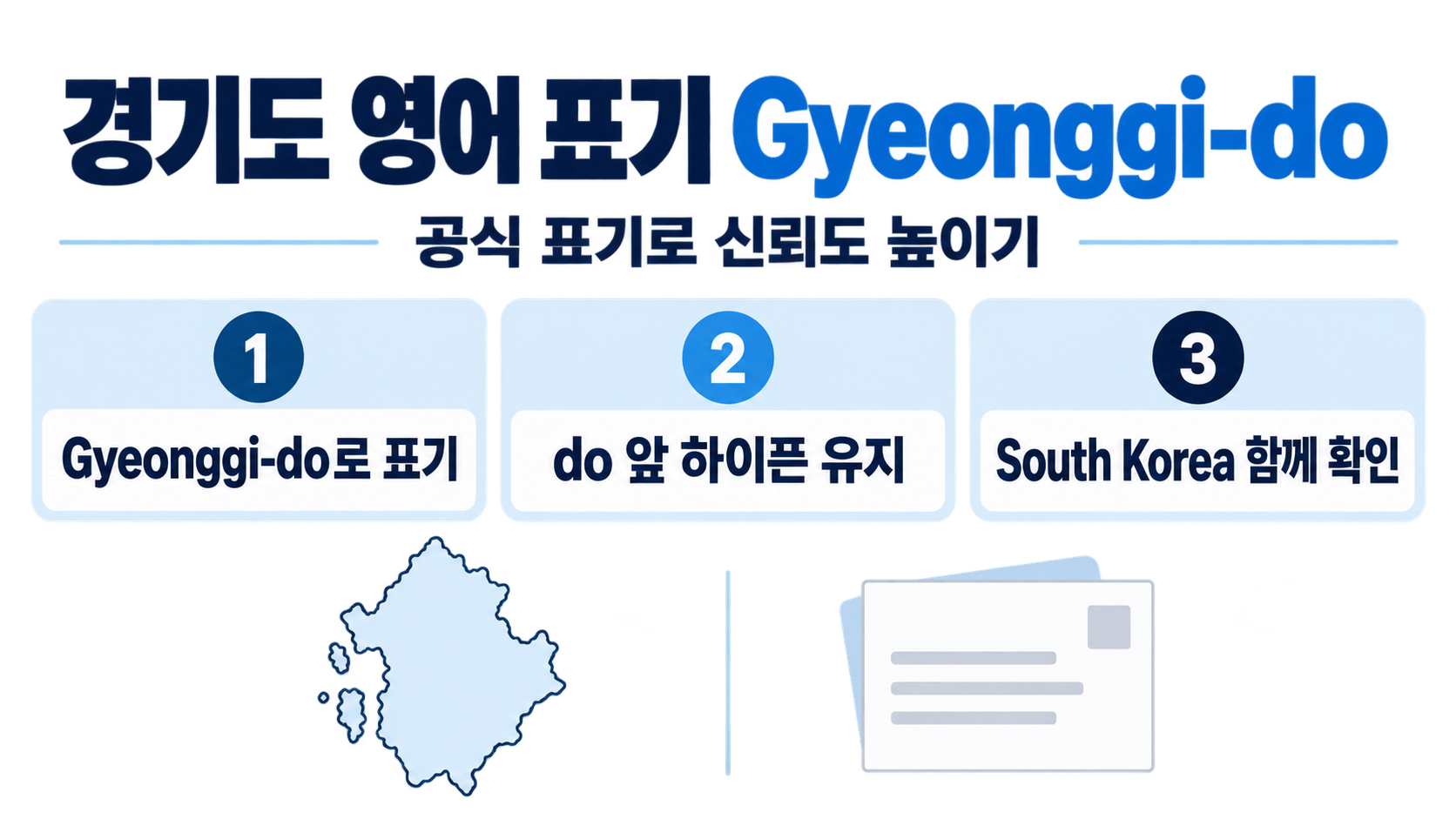 경기도 영어 표기 Gyeonggi-do 핵심 원칙 정보카드