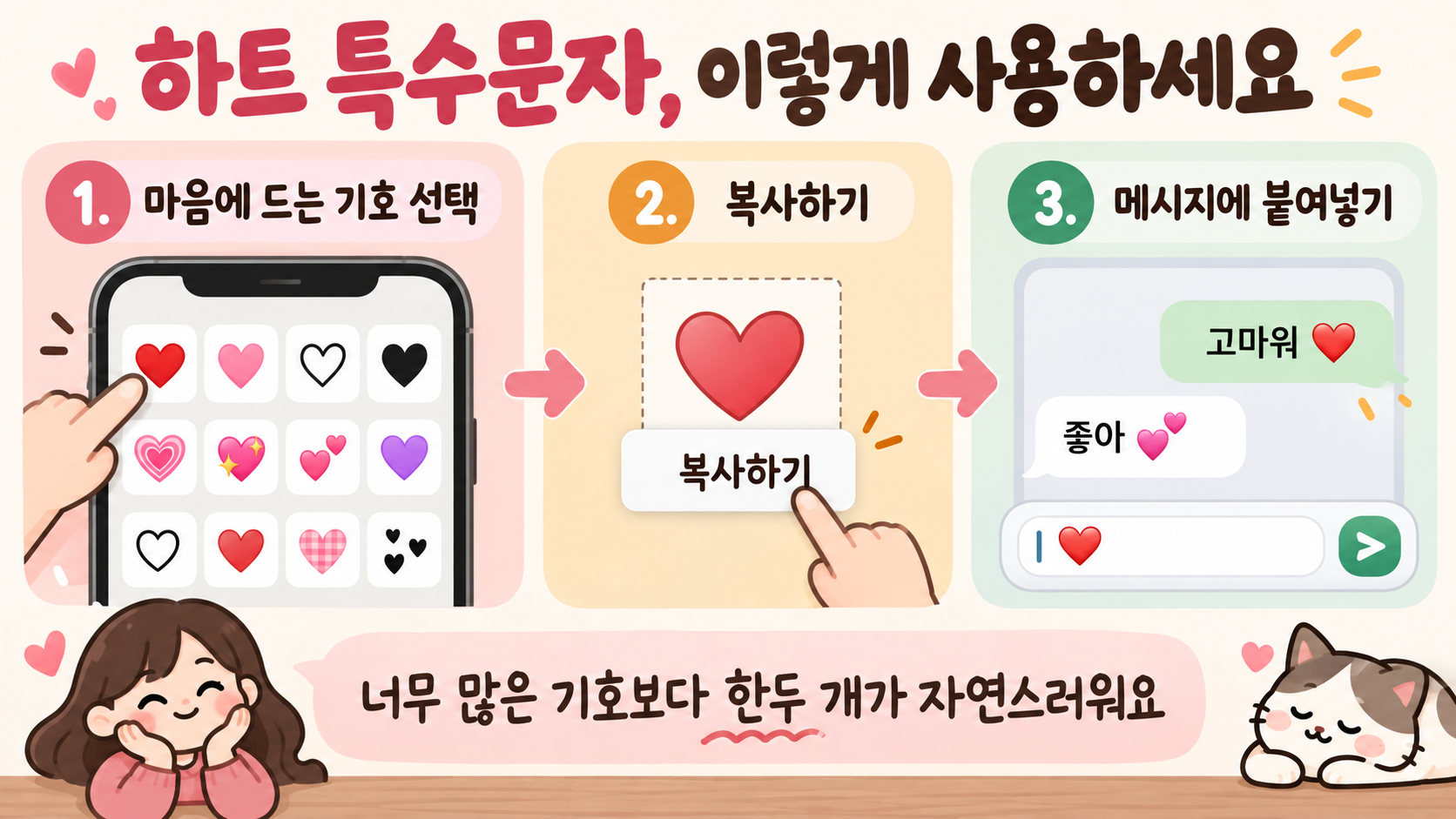 하트 특수문자 복사 방법 안내