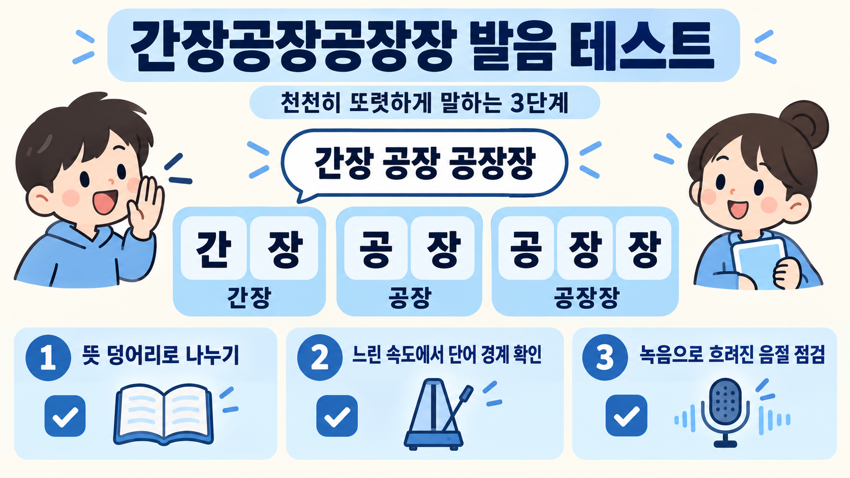 간장공장공장장 발음 테스트 핵심 연습법 정보카드