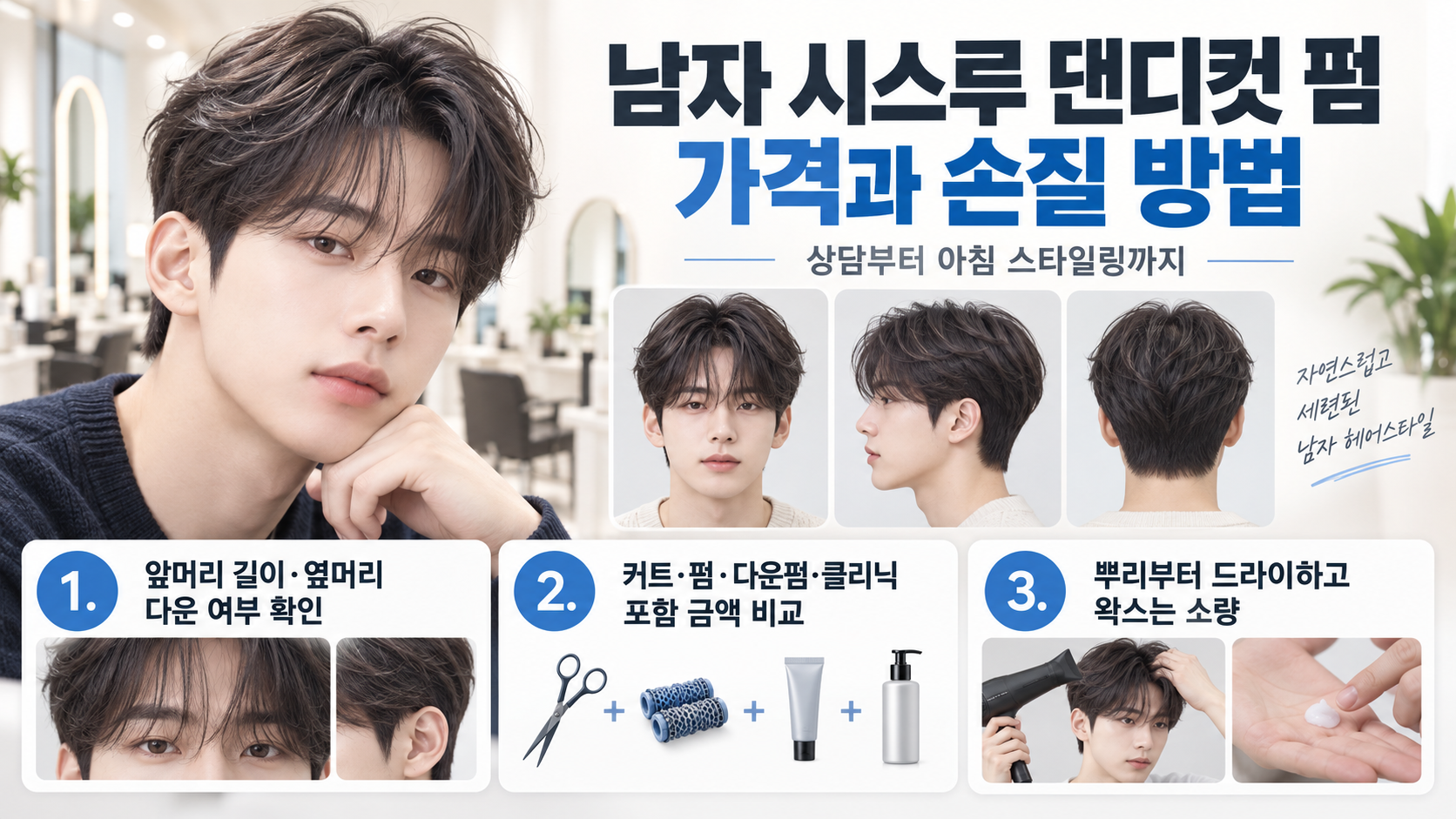 남자 시스루 댄디컷 펌 가격과 상담 핵심을 정리한 정보카드