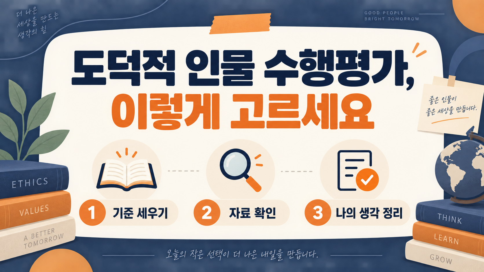 존경하는 도덕적 인물 추천 모음, 수행평가 조사부터 글쓰기까지