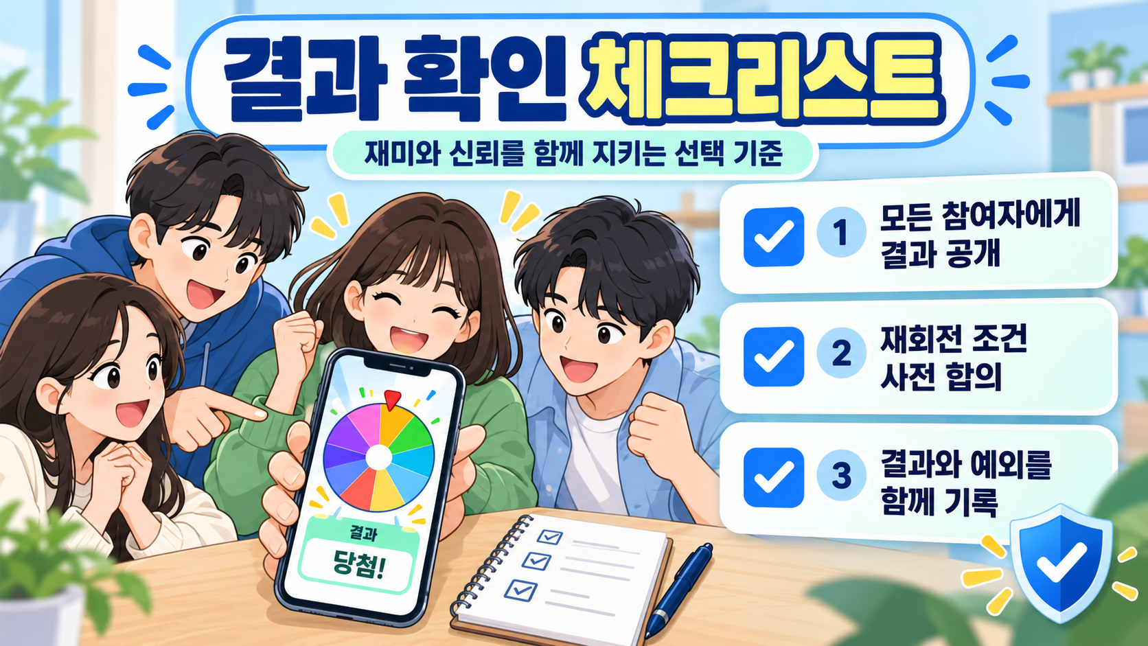 공정한 돌림판 운영 점검표 정보카드