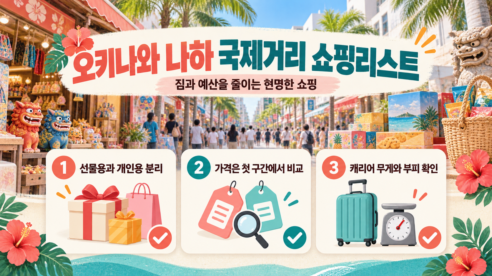오키나와 나하 국제거리 쇼핑리스트 핵심 정리 카드