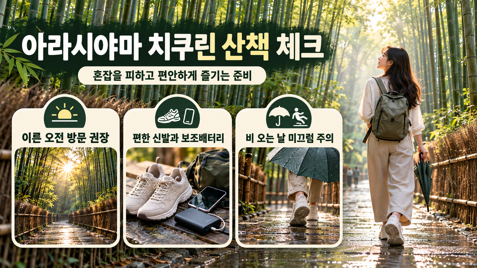 아라시야마 여행 준비와 주변 명소 선택 기준 카드