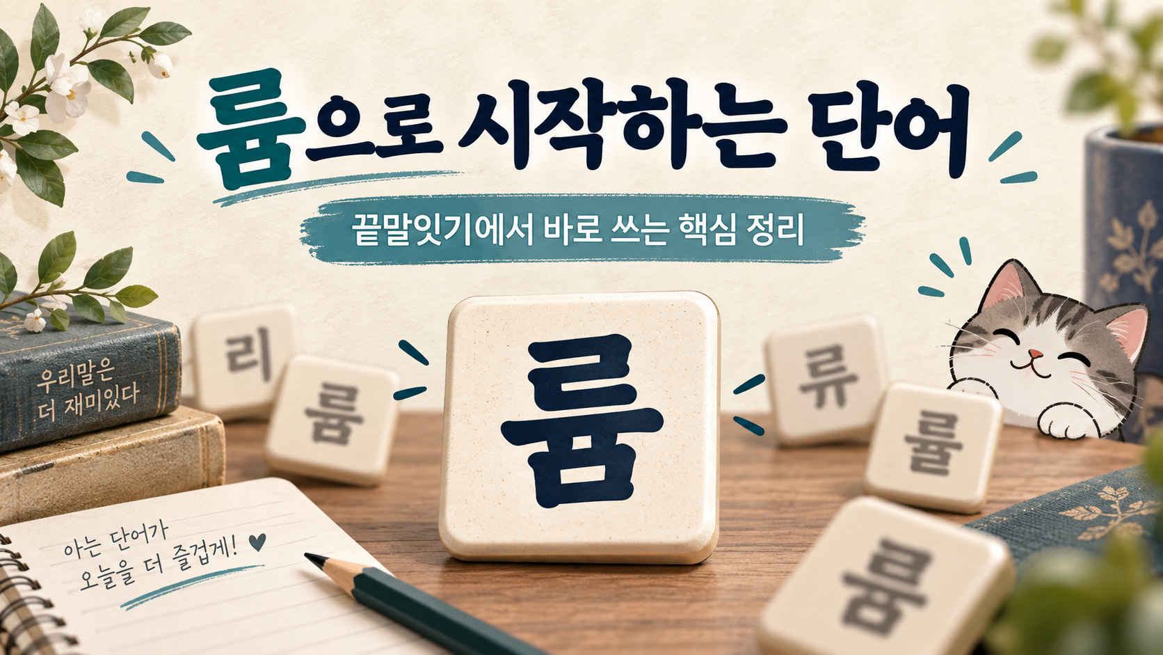 륨으로 시작하는 단어와 끝말잇기 핵심을 정리한 한국형 정보카드