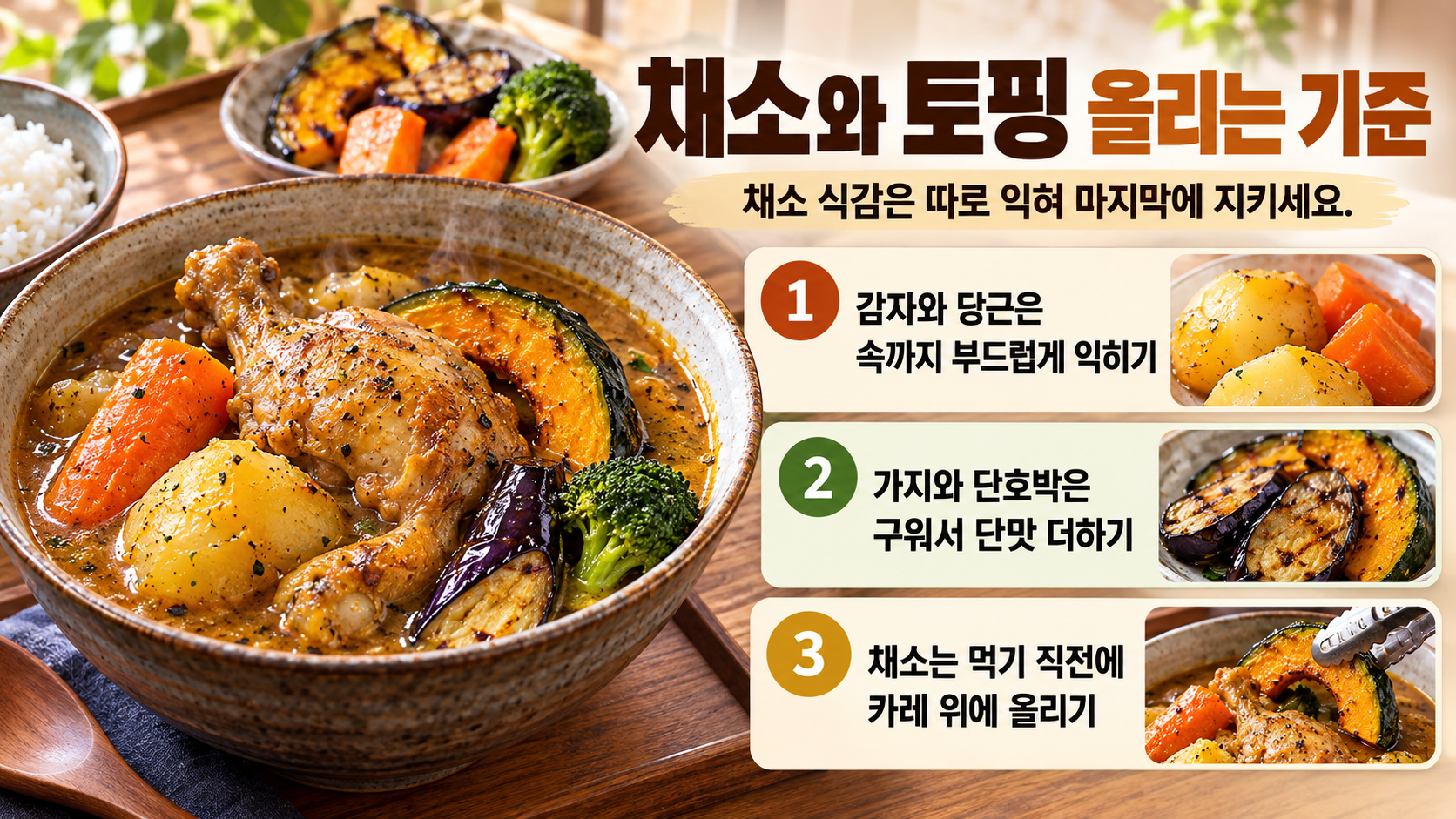 스프카레 맛 조절 체크리스트 정보 카드