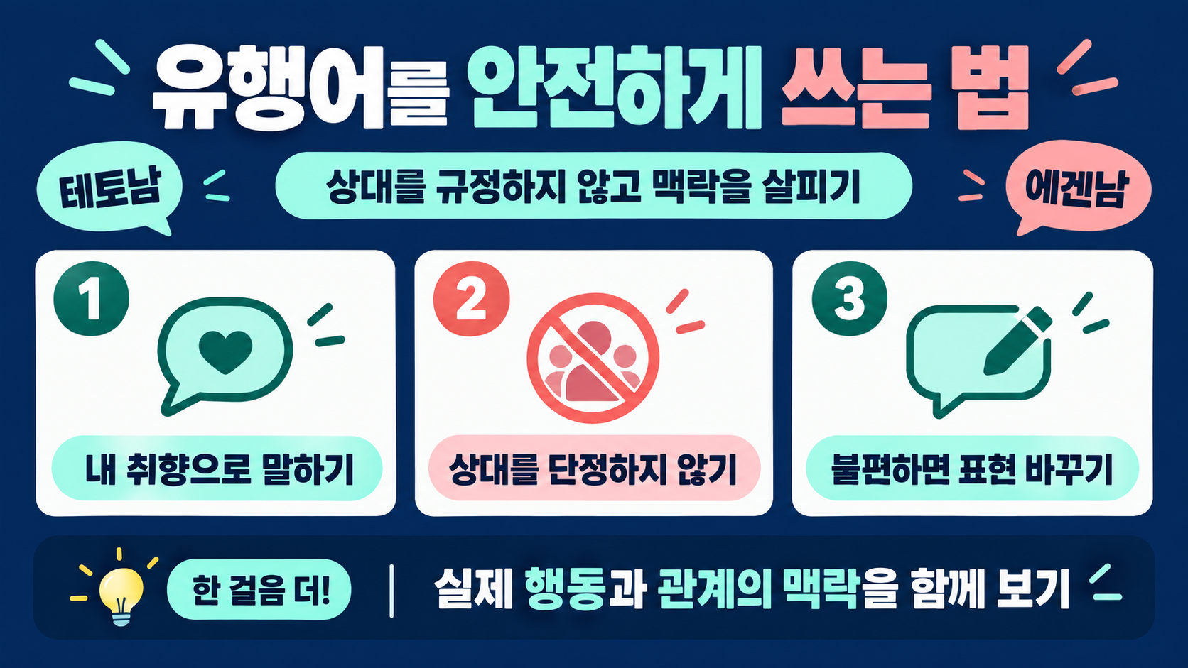 테토남과 에겐남 유행어를 대화에서 안전하게 쓰는 체크리스트 정보카드