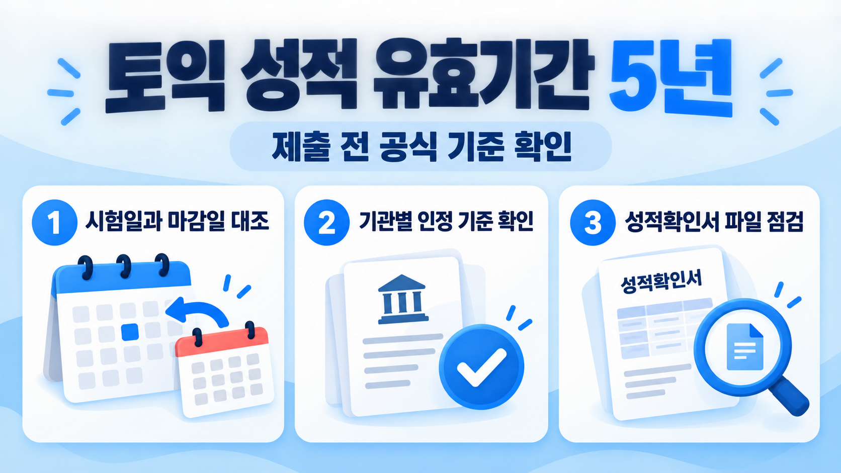 토익 성적 유효기간 5년 인정과 확인서 발급 핵심을 정리한 정보카드
