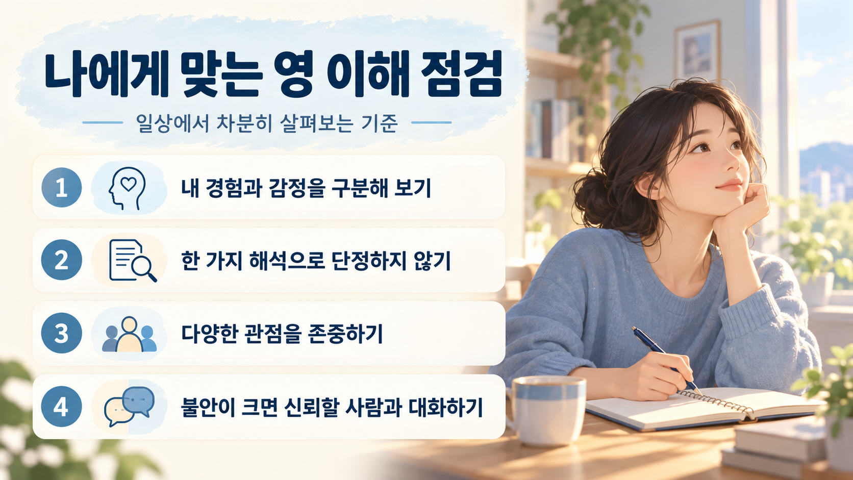 자기성찰을 위한 체크리스트 정보카드